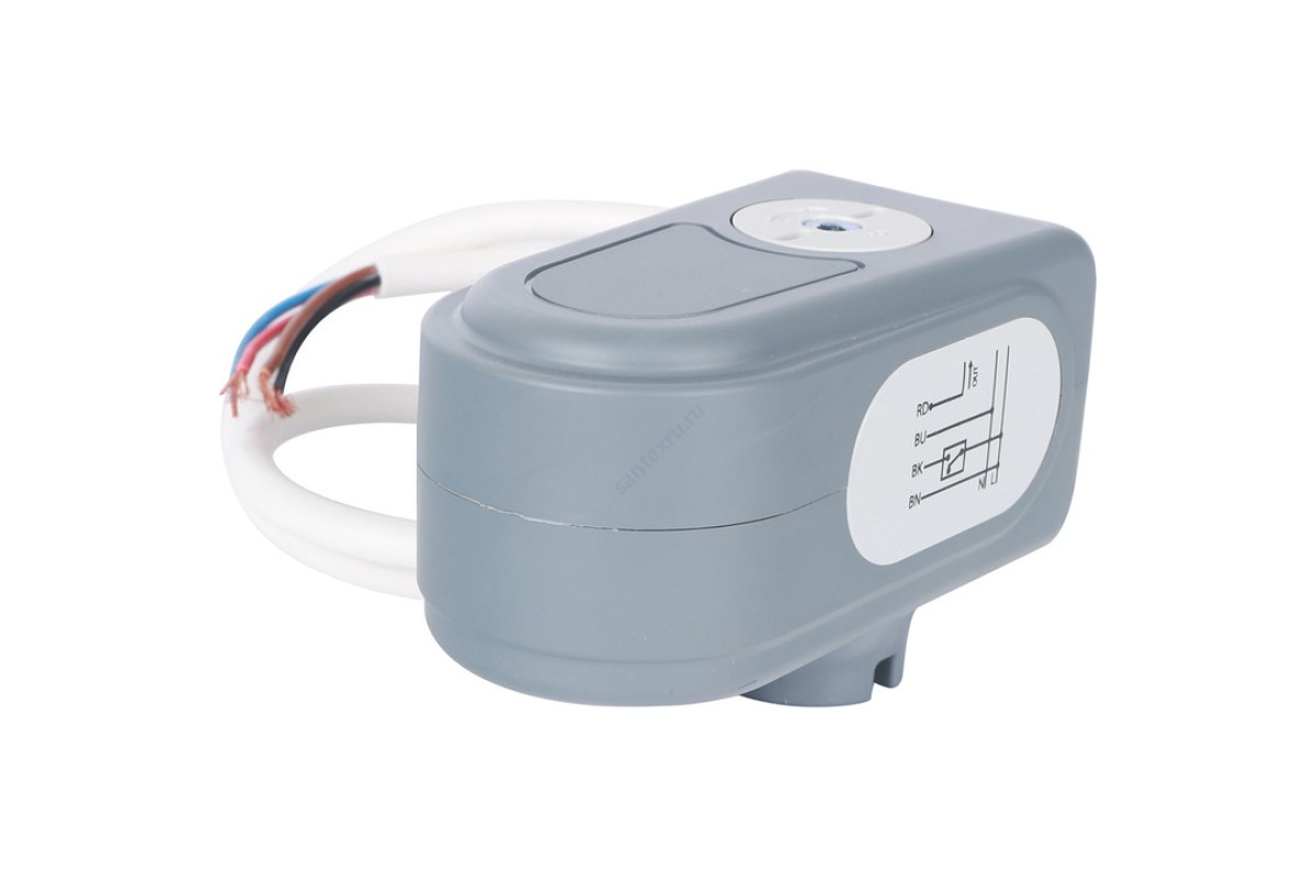 STOUT Сервопривод для шаровых зональных клапанов, ход 90°, кабель 1м., 40 сек., 230V, 4 полюса