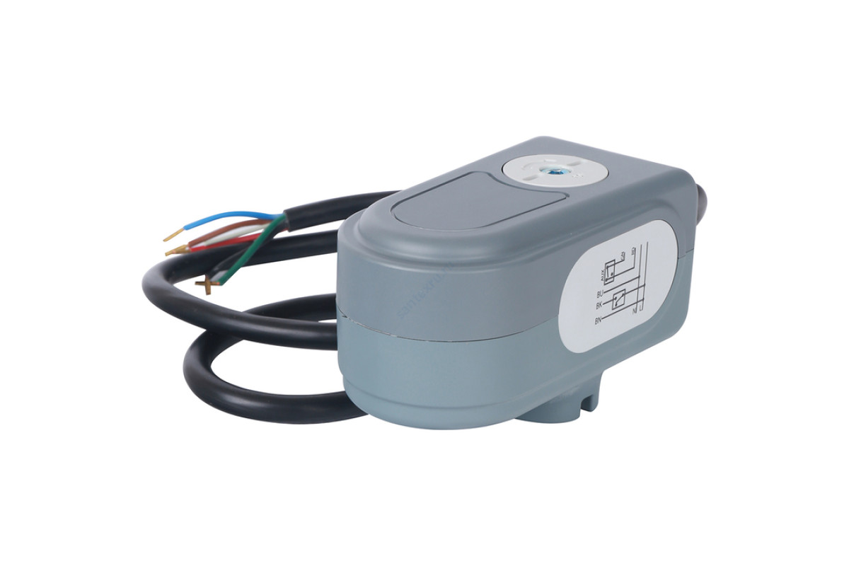 STOUT Сервопривод для шаровых зональных клапанов, ход 90°, кабель 1м., 40 сек., 230V, 5 полюсов