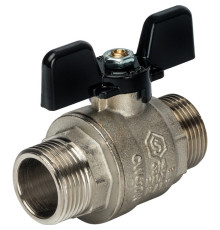 STOUT Кран шаровой полнопроходной, НР/НР, ручка бабочка 3/4