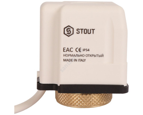 STOUT STE-0010 Электротермический компактный сервопривод, нормально закрытый, 24 В