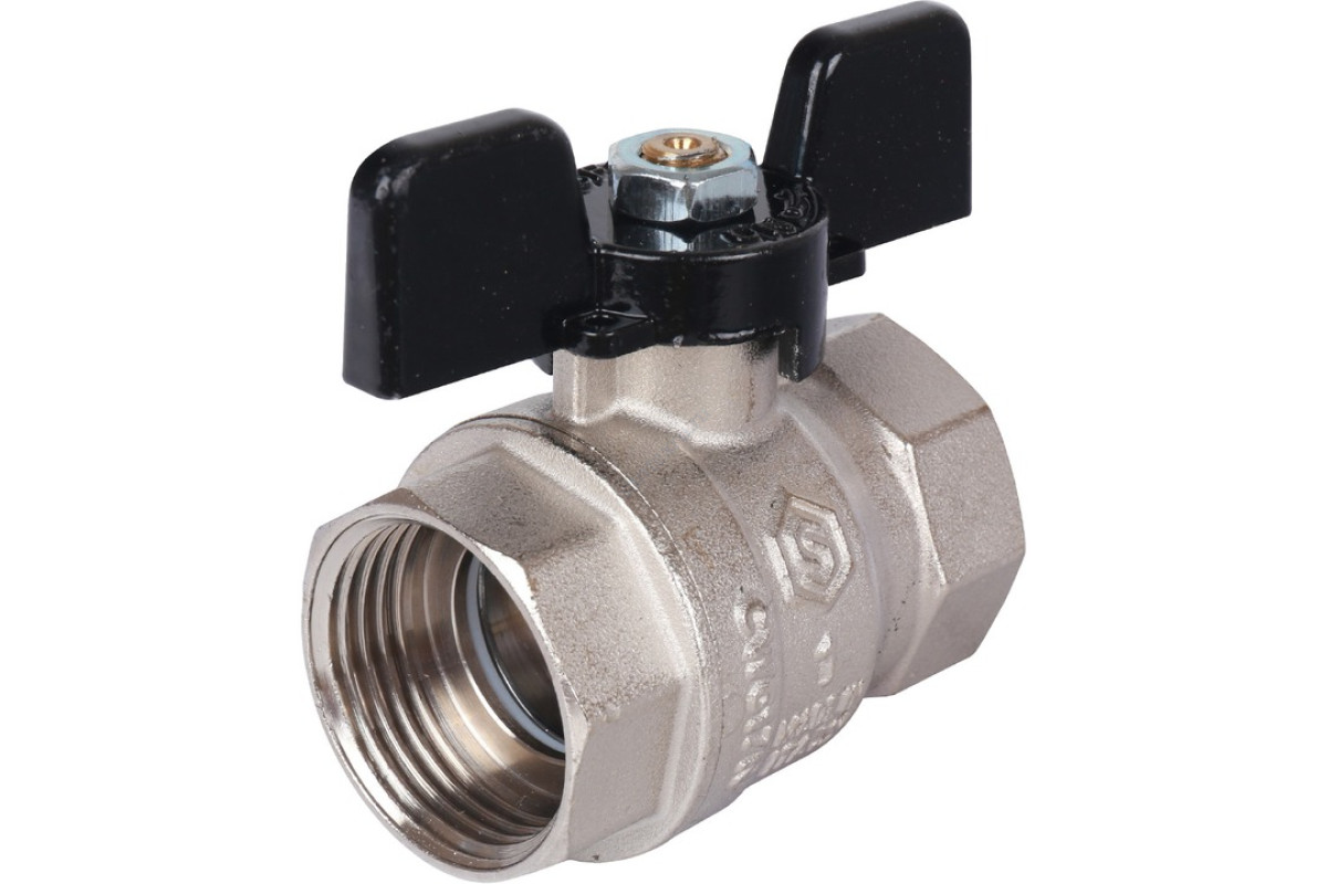 STOUT SVB Кран шаровой стандартнопроходной, ВР/ВР, ручка бабочка 1"