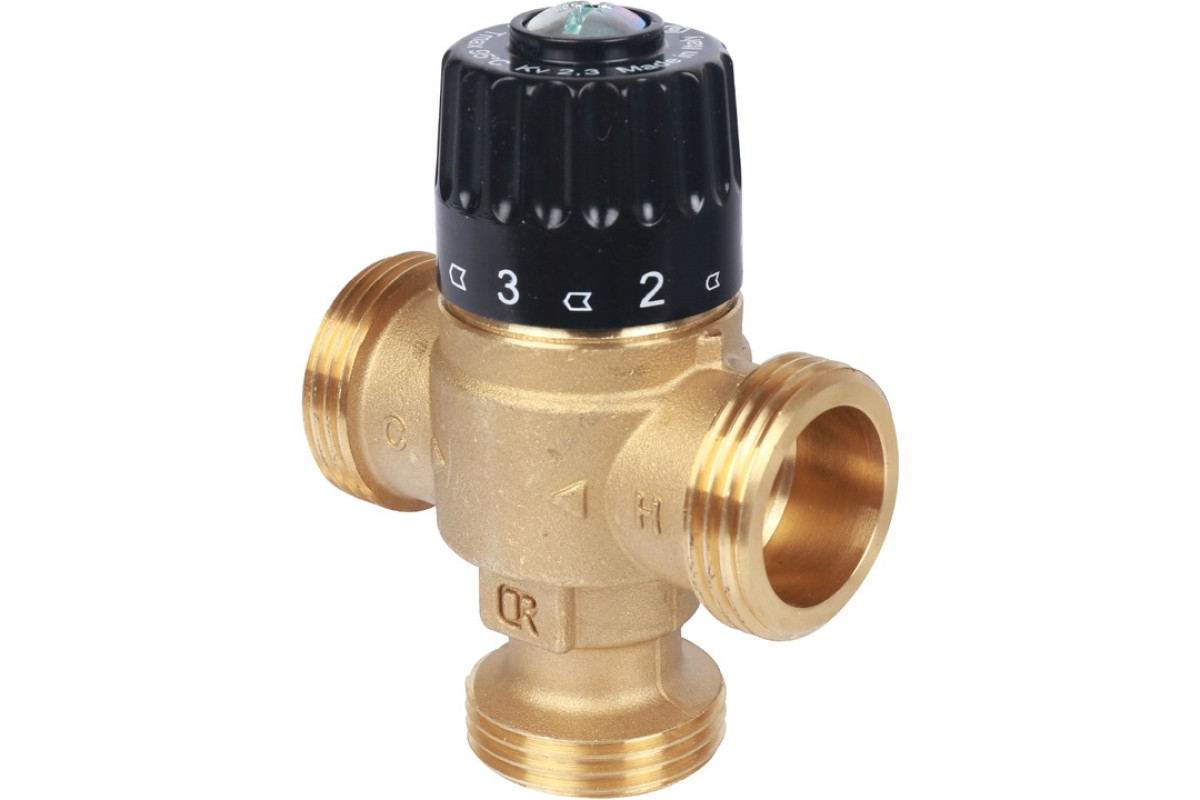 STOUT Термостатический смесительный клапан для систем отопления и ГВС 1" НР 30-65°С KV 2,3