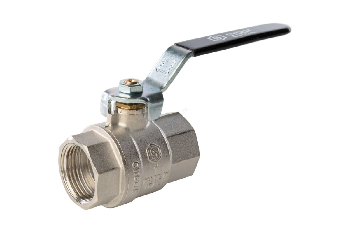 STOUT Кран шаровой полнопроходной, ВР/ВР, ручка рычаг 1