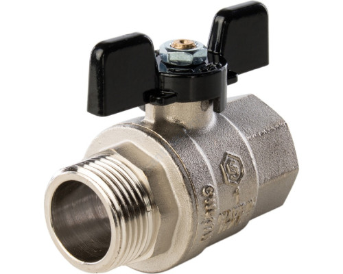 STOUT Кран шаровой полнопроходной, ВР/НР, ручка бабочка 1