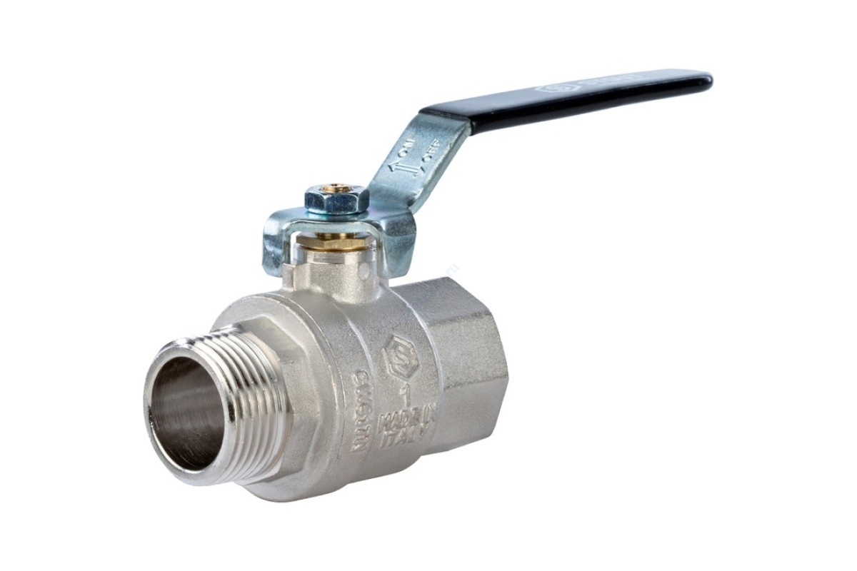 STOUT Кран шаровой полнопроходной, ВР/НР, ручка рычаг 1