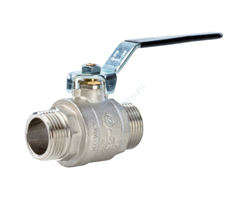 STOUT Кран шаровой полнопроходной, НР/НР, ручка рычаг 1