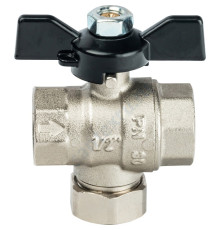 STOUT Кран шаровой с фильтром 1/2 (ручка-бабочка)