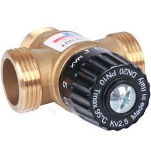 STOUT SVM-Термостатические Термостатический смесительный клапан для ситем отопления и ГВС 1" НР 35-60C Kvs 2,5
