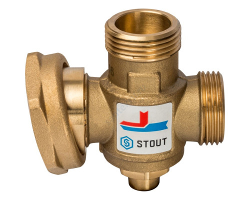 STOUT SVM-0050 Термостатический смесительный клапан G 1"M-G 1"1/2 F-G 1"M 70°С