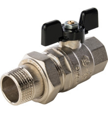 STOUT Кран шаровой полнопроходной, ВР/НР, ручка бабочка 1, американка