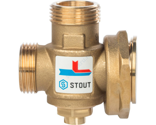 STOUT SVM-0050 Термостатический смесительный клапан G 1"М-G 1"1/2F-G 1"M 60°С STOUT SVM-0050 Термостатический смесительный клапан G 1"М-G 1"1/2F-G 1"M 60°С
