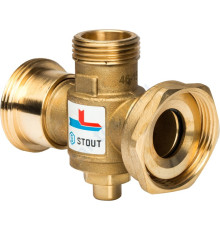 STOUT SVM-0050 термостатический смесительный клапан G 1"1/2M-G 1"1/2F-G 1"M 70°С