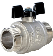 STOUT Кран шаровой полнопроходной, НР/НР, ручка бабочка 1 1/4