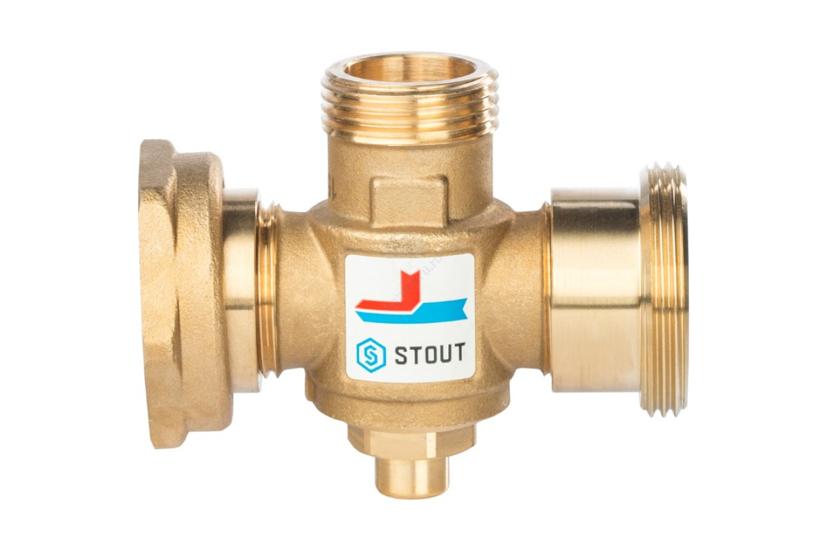 STOUT SVM-0050 Термостатический смесительный клапан G 1)41/2M-G 1)41/2F-G 1)4M 60°С