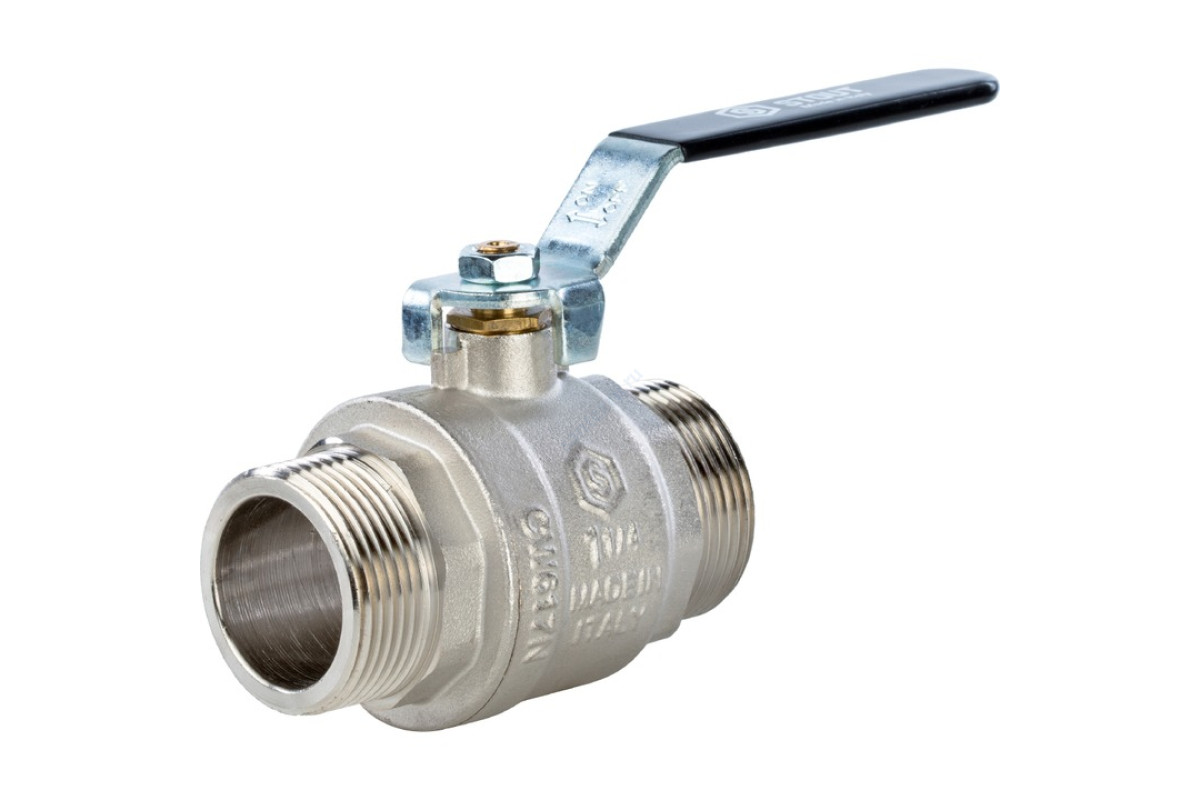 STOUT Кран шаровой полнопроходной, НР/НР, ручка рычаг 1 1/4