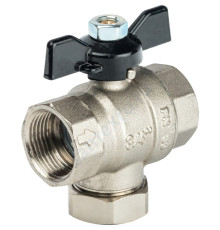 STOUT Кран шаровой с фильтром 3/4 (ручка-бабочка)