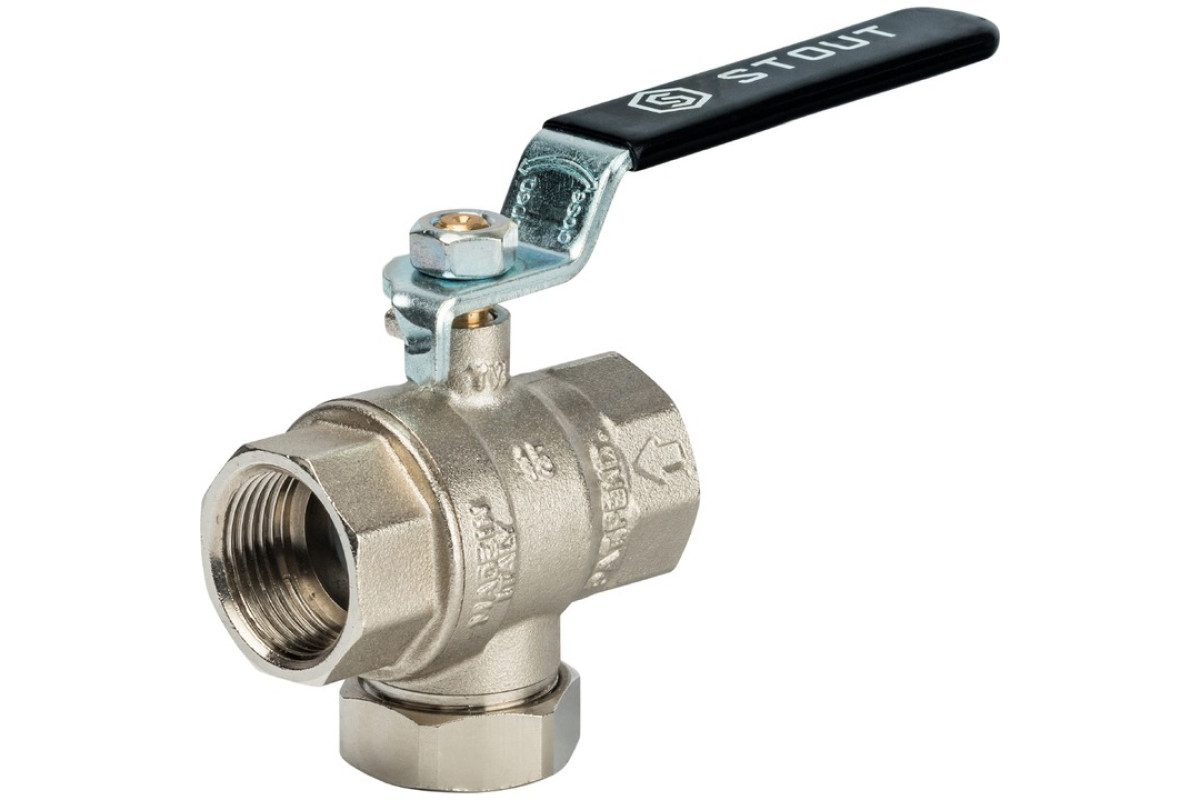 STOUT Кран шаровой с фильтром 3/4