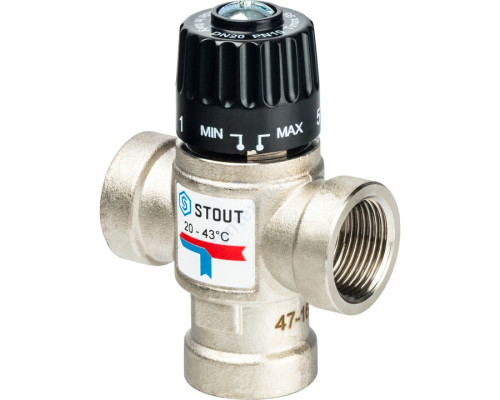 STOUT Термостатический смесительный клапан для систем отопления и ГВС 1 1/4" НР 30-65°С KV 3,5 SVM-0025-356532