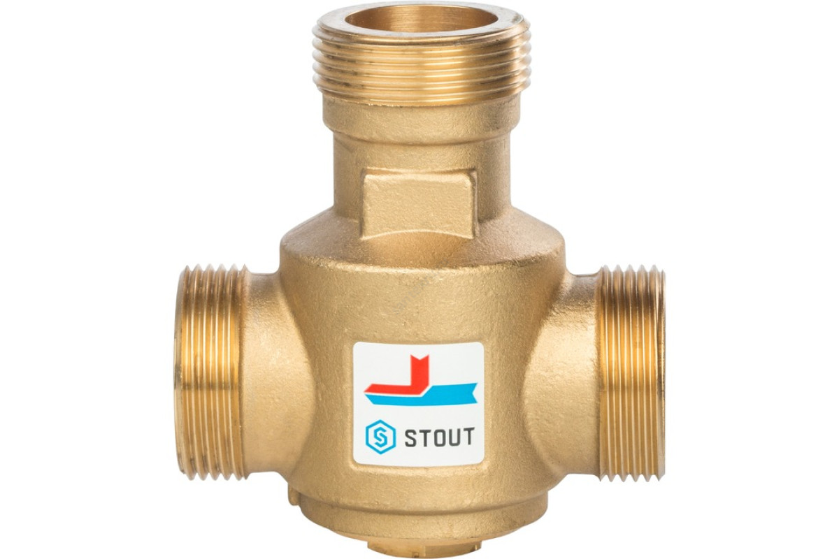 STOUT SVM-0030 Термостатический смесительный клапан G 1" ВР 55°С