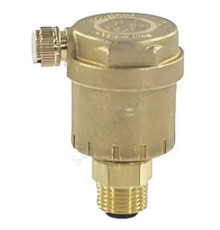 Воздухоотводчик автоматический латунь R88I Ду 10 Ру14 G3/8" НР прямой с запорным клапаном Giacomini R88IY002