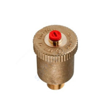 Воздухоотводчик автоматический латунь R99I Ду 10 Ру14 G3/8" НР прямой с запорным клапаном Giacomini R99IY002