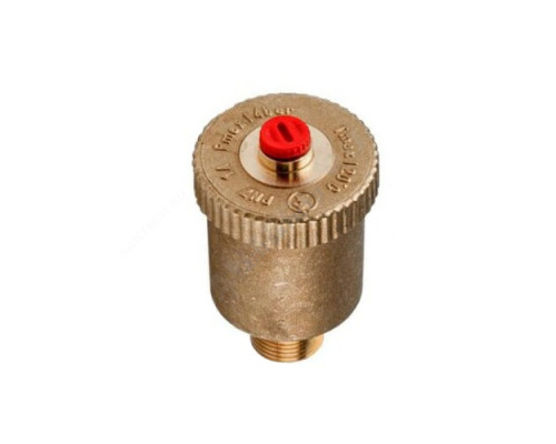Воздухоотводчик автоматический латунь R99I Ду 10 Ру14 G3/8" НР прямой с запорным клапаном Giacomini R99IY002