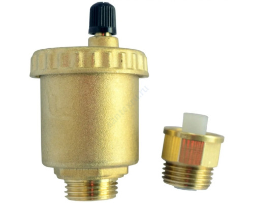 Воздухоотводчик автоматический 707 НР латунь ДУ 15 РУ10 G1/2" прямой с запорным клапаном Icma 82.707.AD.05.710