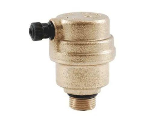 Воздухоотводчик автоматический латунь 499 Ду 15 Ру10 G1/2" НР прямой О-кольцо OR 0499.015