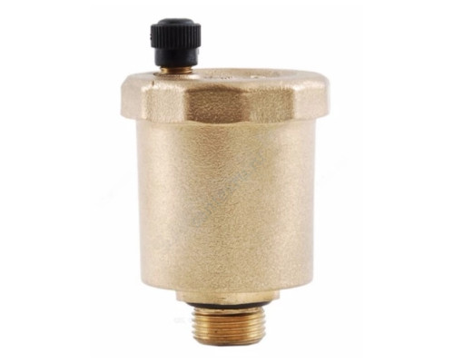 Воздухоотводчик автоматический латунь 501 Ду 15 Ру10 G1/2" НР прямой О-кольцо OR 0501.015