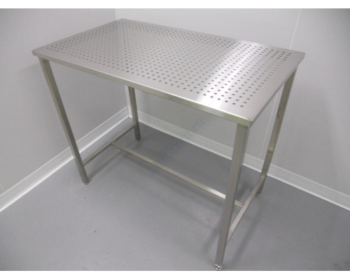 Стол стандартный из нержавеющей стали с перфорированной столешницей
