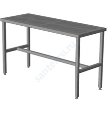Стол стандартный из нержавеющей стали с перфорированной столешницей