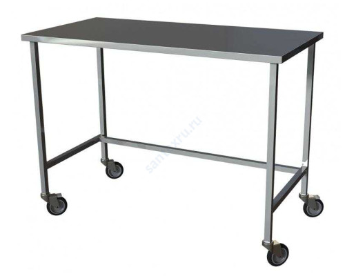 Стол из нержавеющей стали с полкой на колесах