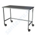 Стол из нержавеющей стали с полкой на колесах