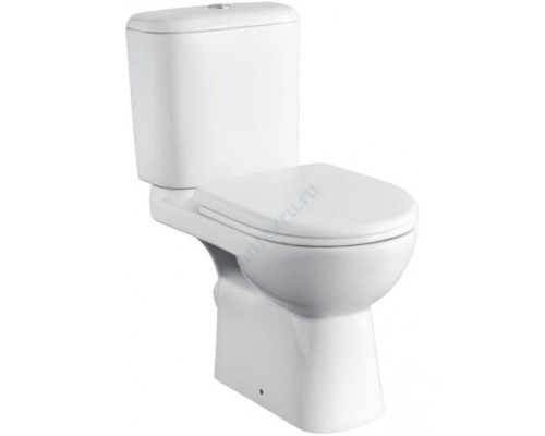 Унитаз-компакт косой выпуск нижний подвод с арматурой 2/реж слив кнопка с сиденьем микролифт access roca 34p23900y