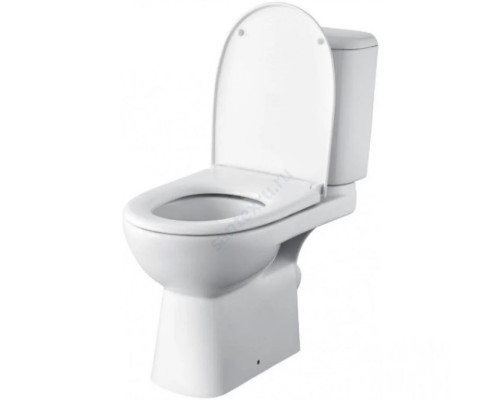 Унитаз-компакт горизонтальный выпуск нижний подвод с арматурой 2/реж слив кнопка с сиденьем микролифт Access Roca 34P23800Y
