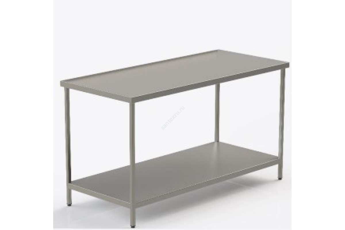 Стол стандартный из нержавеющей стали с полками