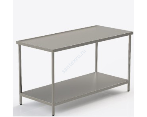 Стол стандартный из нержавеющей стали с полками