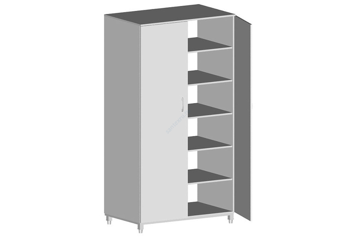 Шкаф с полками и дверьми