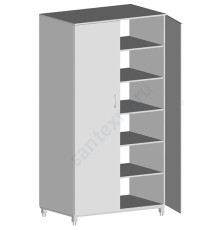 Шкаф с полками и дверьми