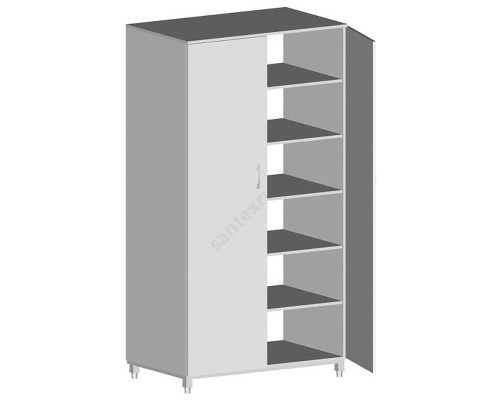 Шкаф с полками и дверьми