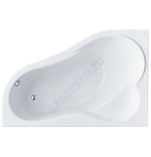 Ванна акриловая Ибица XL L 160х100см без ножек левосторонняя Santek 1.WH11.2.036
