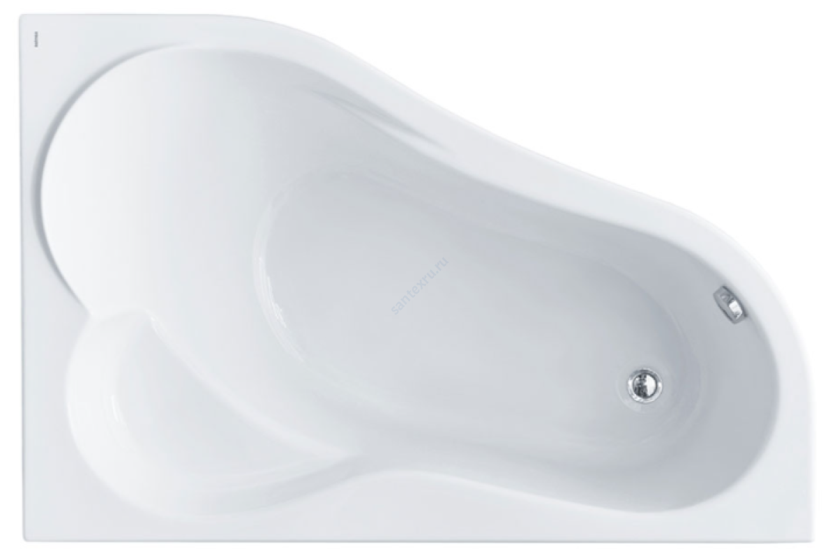 Ванна акриловая Ибица XL R 160х100см без ножек правосторонняя Santek 1.WH11.2.037