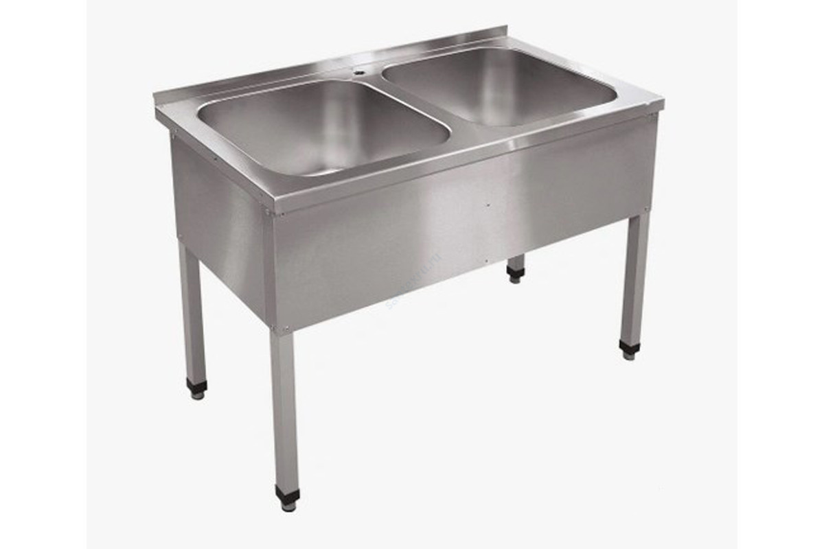Мойка двухсекционная из нержавейки