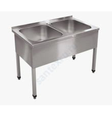 Мойка двухсекционная из нержавейки