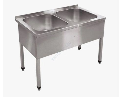Мойка двухсекционная из нержавейки