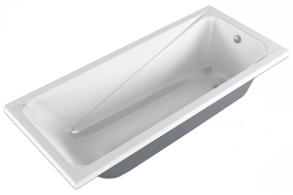 Ванна акриловая Light 160х70см без ножек МетаКам АВS_011811