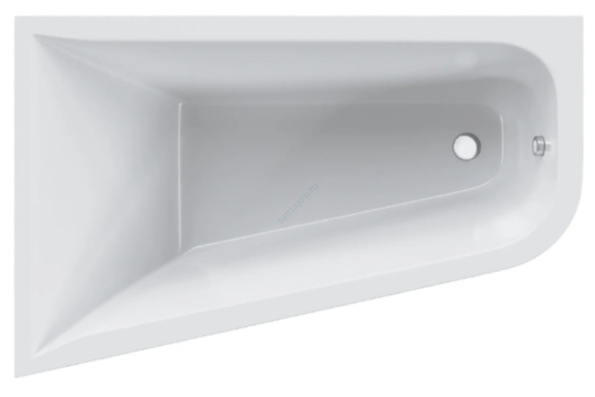 Ванна акриловая Spirit 160х100см левосторонняя белая AM.PM W72A-160L100W-A2