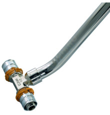 Тройник МП для подключения труб к радиатору латунь пресс S-PRESS PLUS Дн 16 L=350мм Uponor 1070681 (1015628)