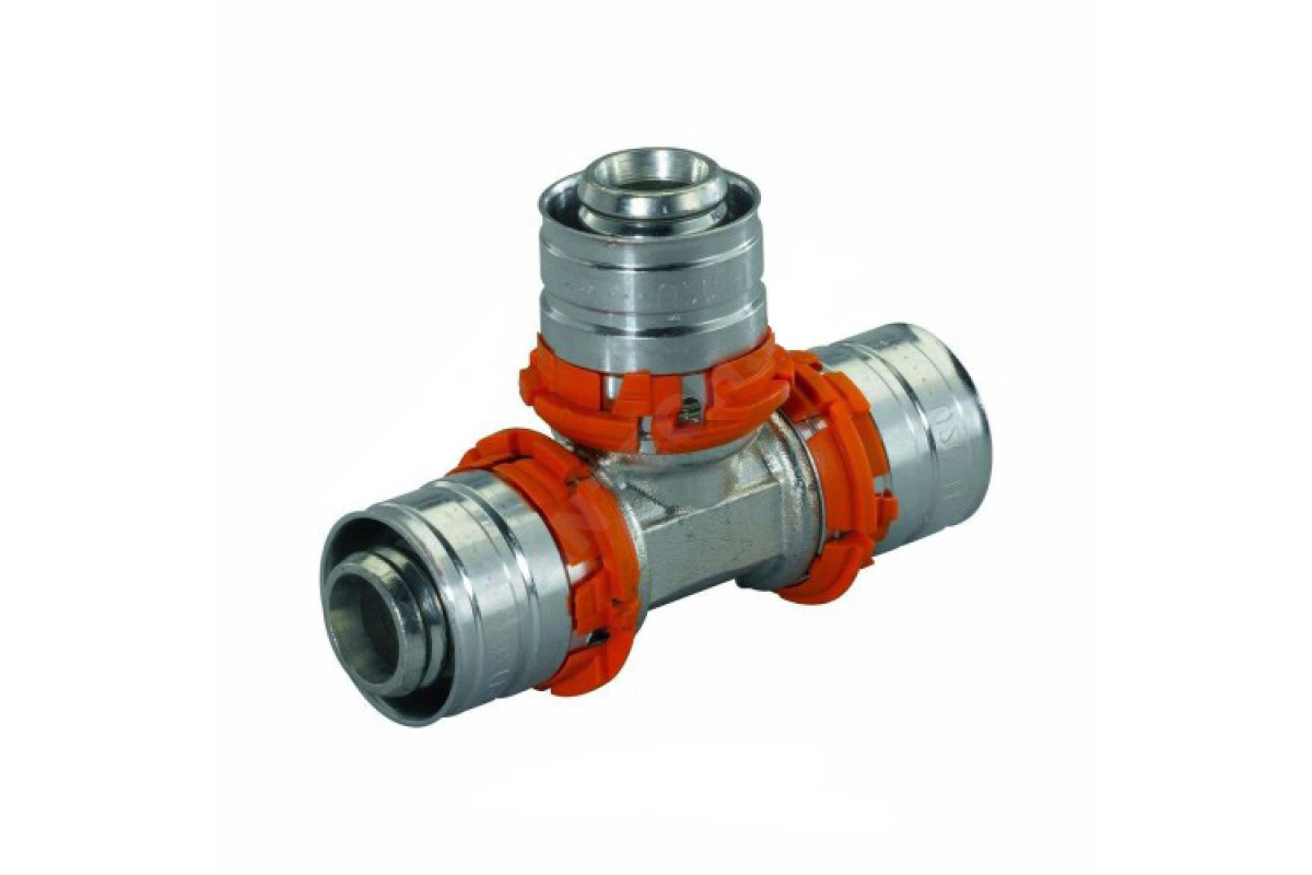 Тройник МП латунь пресс S-PRESS PLUS Дн 25 Uponor 1070562 (1015028)