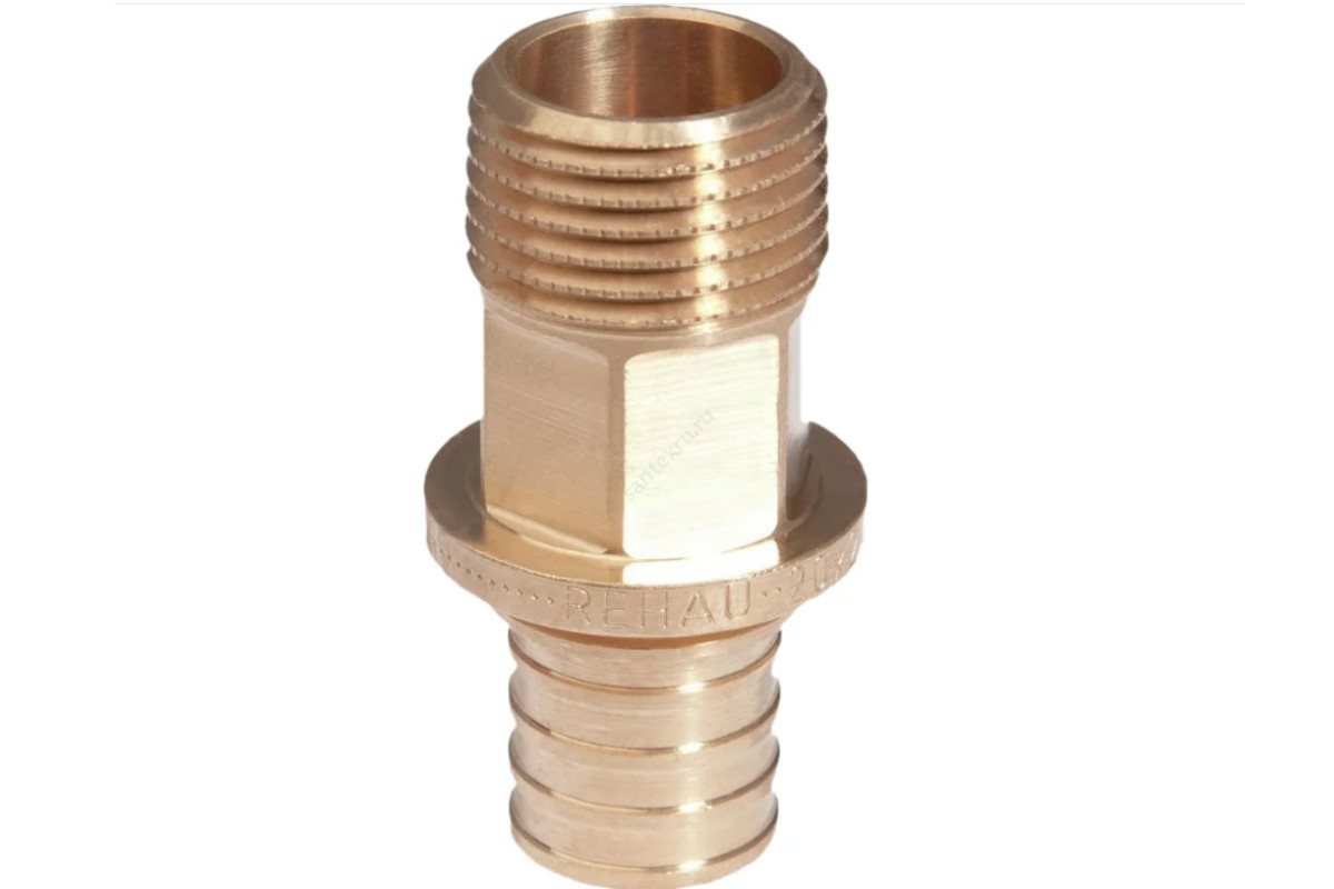 Муфта для PE-X бронза RAUTITAN RX+ Дн 20х1/2" НР Rehau 14563141001